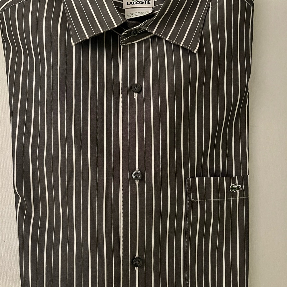 Lacoste Charcoal Grey Button Down Shirt